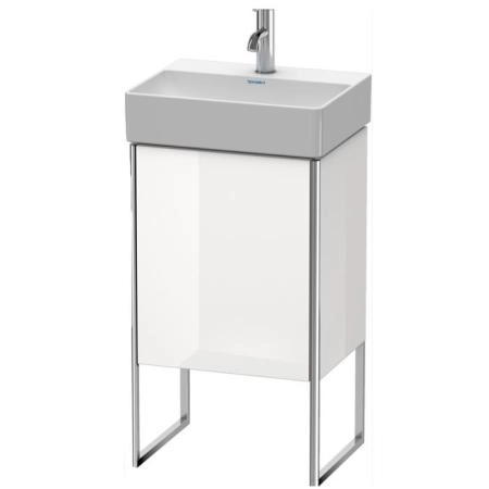 Duravit XSquare Тумба напольная, 43.4х34х73.9см, с раковиной, 1 стек полка, 1 дверца правая, цвет: белый глянц