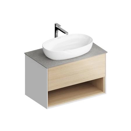 Тумба Kerama Marazzi PLAZA MODERN ПЛАЗА МОДЕРН PLB.M.80.1\OAK.V подвесная 80 дуб виченца 1 ящик + полка