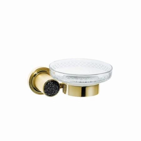 Мыльница Boheme настенная ROYALE CRISTAL BLACK GOLD 10923-G-B
