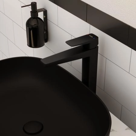 Смеситель VitrA Root Square  A4273336EXP однорычажный матовый черный латунь