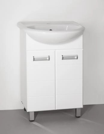 Тумба под раковину Style Line Elfante Ирис 55 напольная с дверками, белая