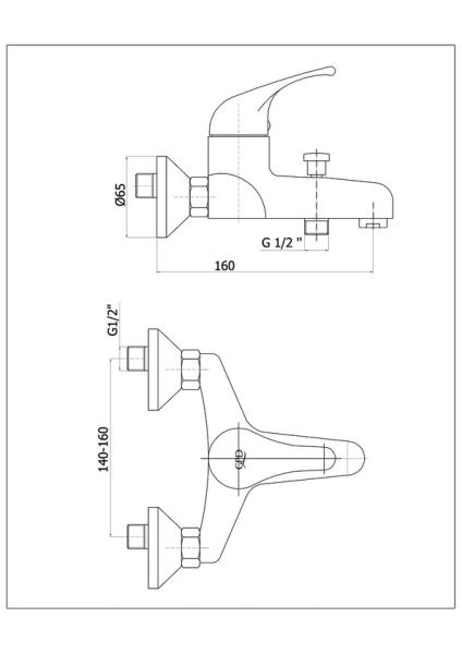Смеситель для ванны GPD FLAMENGO MBB10 хром