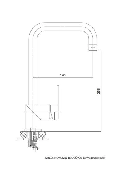 Смеситель для кухни GPD NOVA MTE35 хром