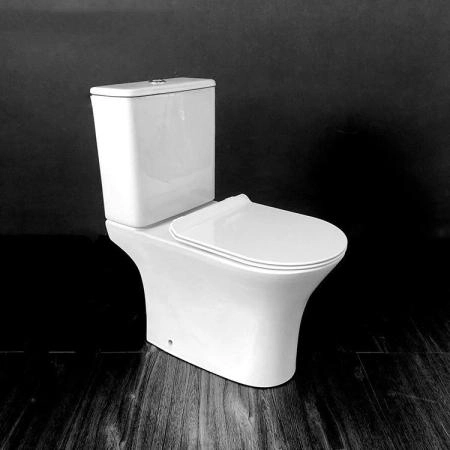 Унитаз CeramaLux 1217-P 66x35х77 см безободковый сиденье микролифт напольный