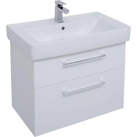 Тумба Dreja Q MAX 80 см под умывальник Q-80, белый глянец, подвесная