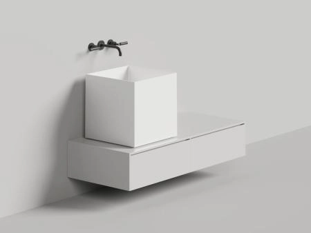 Раковина Salini ARMONIA SQUARE 03 S-Sense глянцевая 45x45 130513G накладная