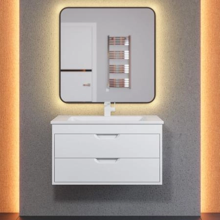 Тумба под раковину для ванной Uperwood Modul 80 см, подвесная, матовая, белая