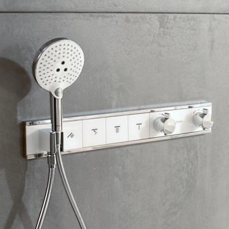 Hansgrohe 15356400 RainSelect Термостат для 3х потребителей, белый / хром