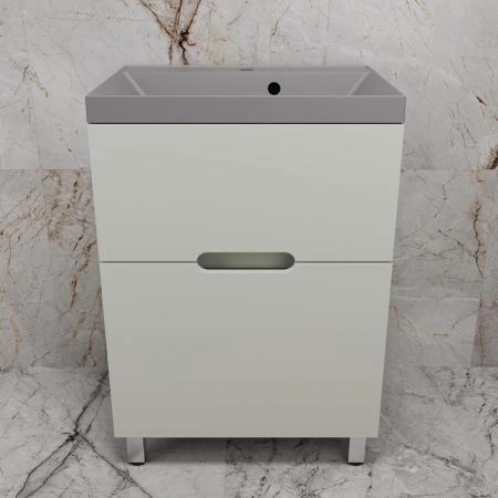 Тумба Style Line "Матис 60" ЛС-00002432 напольная под ASTI 60 (2 ящика), ОЛИВА, ЭМАЛЬ