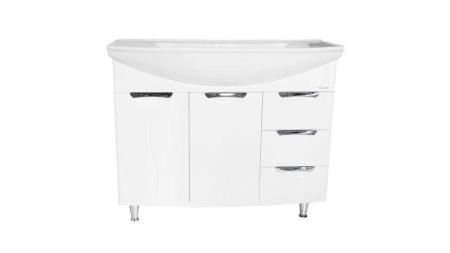 Тумба под раковину Bellezza Глория 105 с 3 ящ. с б/к (Стиль) белая