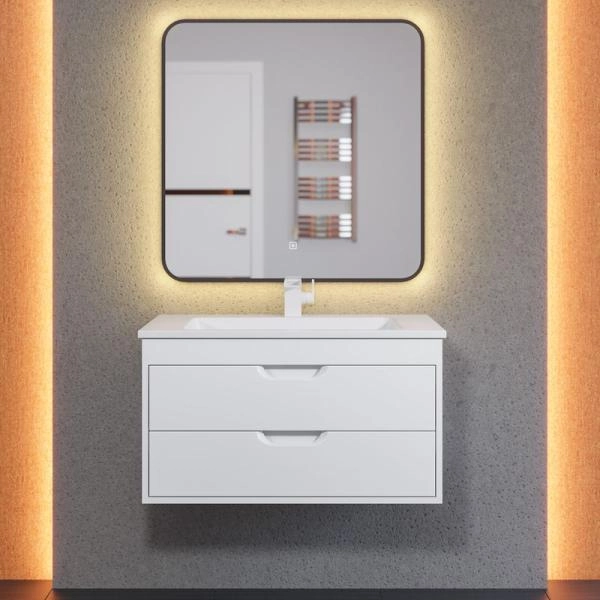 Тумба под раковину для ванной Uperwood Modul 80 см, подвесная, матовая, белая