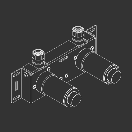 CeaDesign скрытая часть для 2-х запорных кранов
