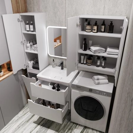 Тумба подвесная Style Line Марелла 60 (2 ящ.) Люкс антискрейтч белый матовый, PLUS