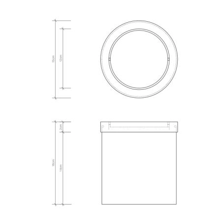 Decor Walther DW 1240 Корзина для бумаги 14.5xh16см, с крышкой, напольная цвет: сталь полированная