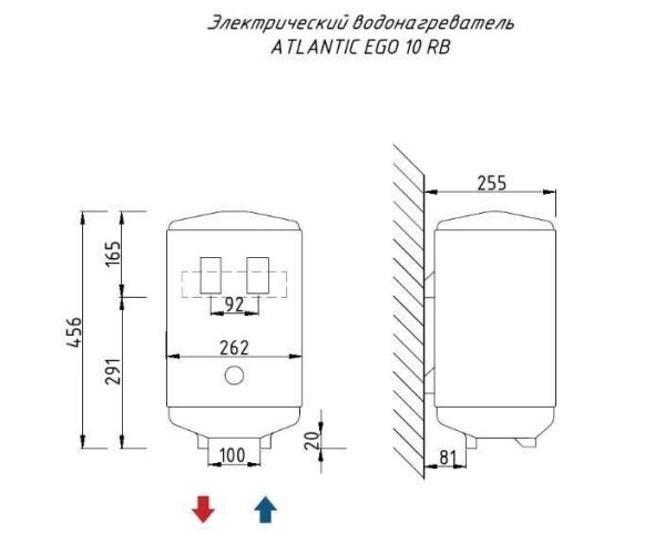 Водонагреватель накопительный Atlantic Opro Small 10 RB (над мойкой)