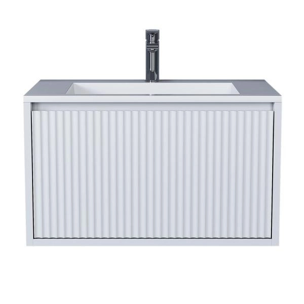 Тумба под раковину Uperwood Next Premium подвесная, 70 см, белая, 1 ящик