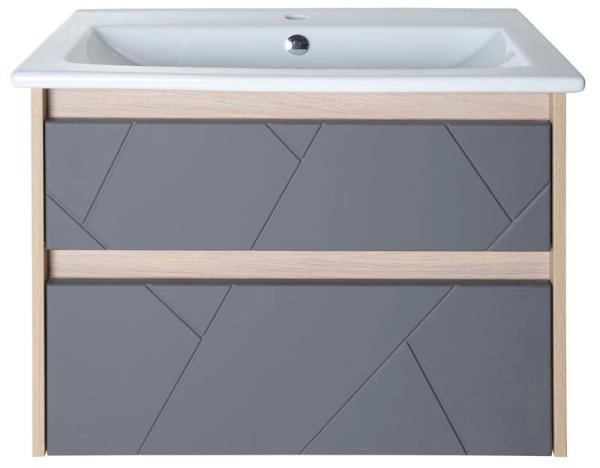 Тумба ASB-Mebel Диана 60 Серый/дуб янтарный подвесная под умывальник Элина 60