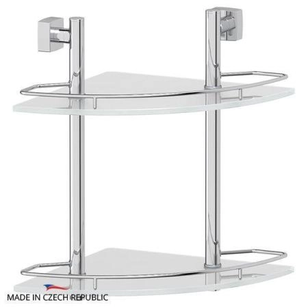 Полка угловая FBS Esperado ESP 072 2-х ярусная 28 cm матовое стекло, хром