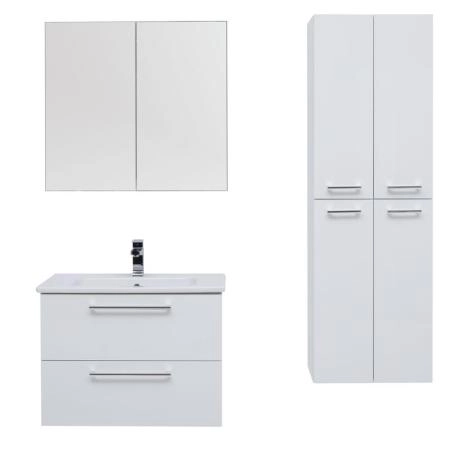 Тумба Dreja GIO 80 см под умывальник белый глянец, подвесная