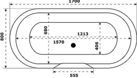 Ванна GOOD DOOR Венеция 170х80 литьевой мрамор белый