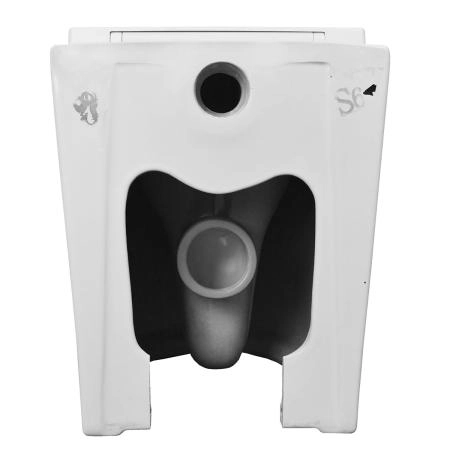 Унитаз приставной Azario 580х360х430 безободковый, быстросъемное сиденье микролифт, с системой смыва Tornado (AZ-1003D-UQ1)