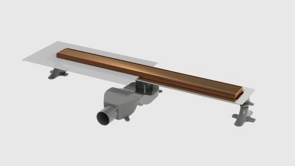 Душевой лоток Boheme Premium Linear 80см, нерж.сталь BRUSHED BRONZE 982-80-BRB