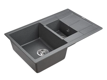 Мойка для кухни Paulmark FESTE, PM237850-DG, графит, 775х495 мм
