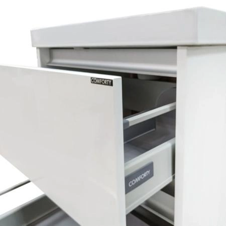 Тумба с раковиной Comforty Дублин-60 белый глянец