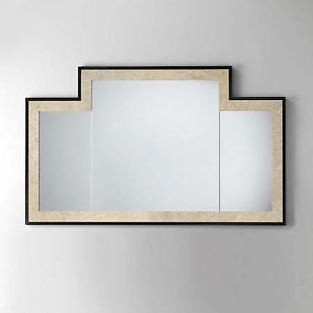 Devon Vogue 2 Зеркало 130x77 см,черная глянцевая лакировка с внутр рамкой  &ldquo;antique alluminium leaf&rdquo;