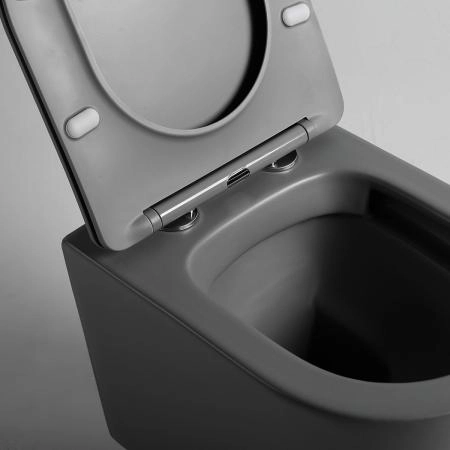 Унитаз подвесной  Vincea Piatti VT1-11SMA, цвет антрацит матовый, ультратонкое soft-close сиденье