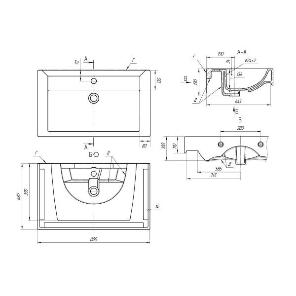Раковина Dreja Q 80 192185