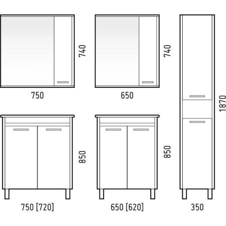 Тумба под раковину Corozo Лорена 65 лайн