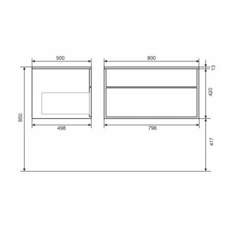 Тумба под раковину для ванной Uperwood Lotus подвесная, 80 см, белая