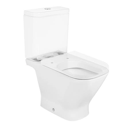 Roca The Gap Square Унитаз моноблок 36x65см, с горизонтальным выпуском, цвет: белый
