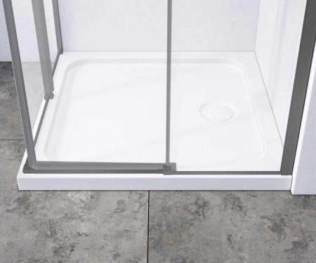 Душевой уголок Vincea Slim-N VSS-4SN8010CLGM, 1000*800, вороненая сталь, стекло прозрачное