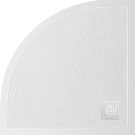 Душевой поддон BelBagno 90x90 искусственный камень чёрный матовый полукруг TRAY-MR-UNO-R-90-550-35-NERO-CR