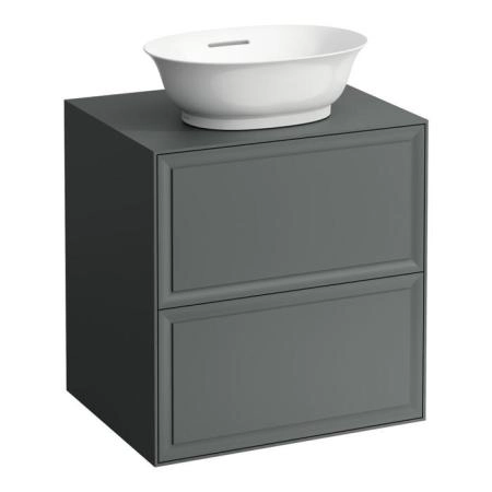 Laufen New Classic Тумба с раковиной, 57.5x45.5x60см, 2 ящика, подвесная, цвет: серый