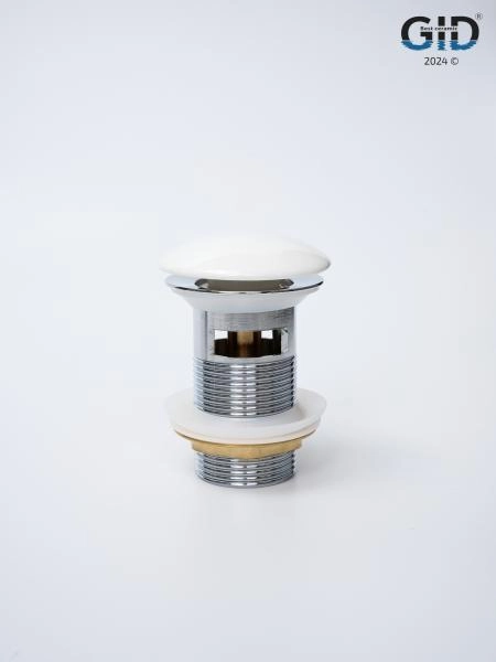 Донный клапан Gid с переливом Wh100-1 71102K белый 7x7x10