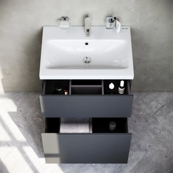 Тумба под раковину напольная AM.PM GEM M90FSX06022GM32 графит матовый