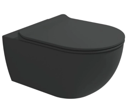 Flaminia App унитаз 540x360x270 мм, подвесной с системой GoSilent, крепление в комплекте, керамика, цвет Carbone