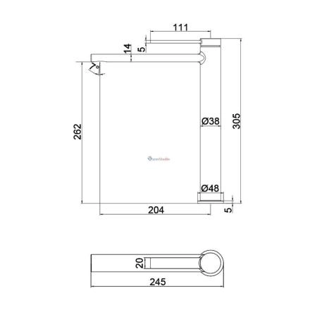 Смеситель для раковины Frap F1067-2 хром