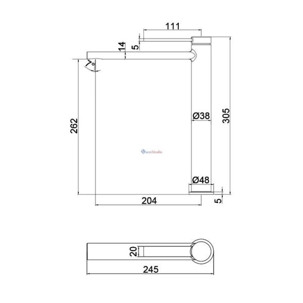 Смеситель для раковины Frap F1067-2 хром