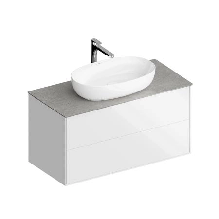 Тумба Kerama Marazzi PLAZA MODERN ПЛАЗА МОДЕРН PLB.M.100.2\WHT.V подвесная 100 белый 2 ящика