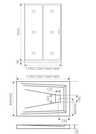 Душевая дверь GOOD DOOR Infinity WTW-110-C-CH 110x185 см