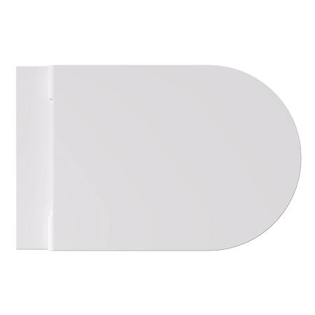 Alice Hide Round Унитаз 57х37см., подвесной, безободковый, с сиденьем и крышкой с микролифтом, с набором для крепления, цвет: белый матовый