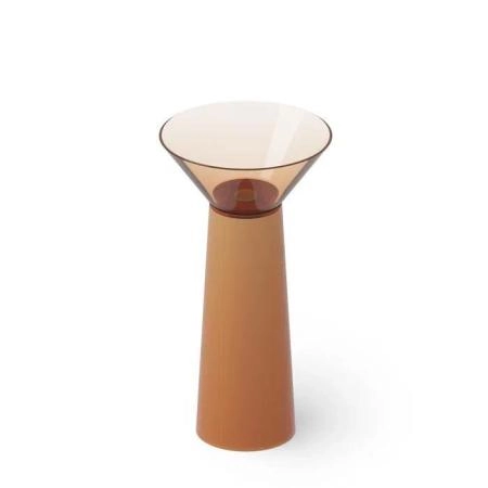 Dea Design Pedestal Basin Раковина 48x48х90см., напольная, без отв., Glasstech, прозрачная смола, цвет: Sunset R1