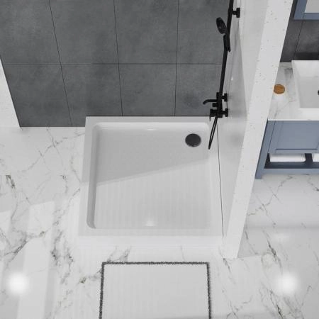 Поддон для душа BelBagno 100x100 квадратный акрил TRAY-BB-A-100-15-W