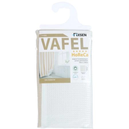 Штора для ванной комнаты FIXSEN VAFEL FX-5020A, белый/бежевый