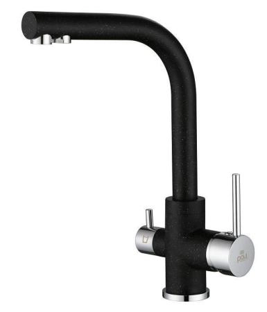 Смеситель для кухни Paulmark ESSEN, черный, 213011-308