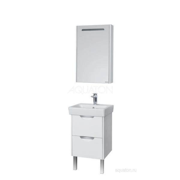 Тумба под раковину Aquaton Сильва 1A211701SIW70 50 с ящиком дуб полярный